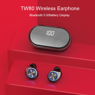 Trasmissione 10m TW80 Bluetooth senza fili impermeabile Earbuds dell'esposizione di LED
