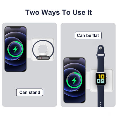 15W 2 in 1 caricatore senza fili di duo di Magsafe per l'iPhone 12