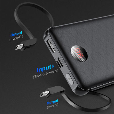 la Banca insita di potere del cavo di 10000mAh 8 Pin Micro USB con esposizione LCD