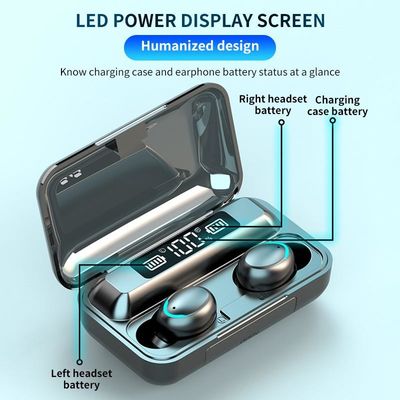 8D circondano la vera esposizione di LED senza fili della cuffia avricolare F9 Mini Invisible Button